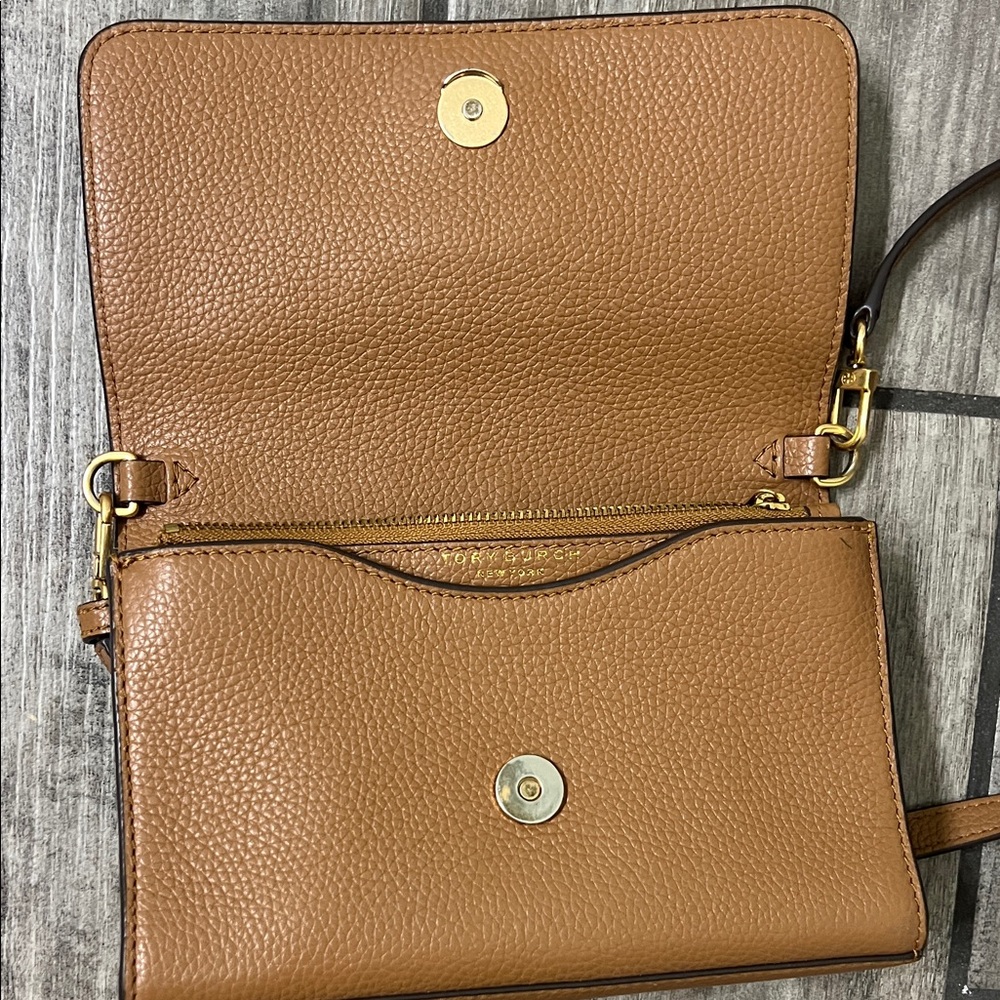Tory Burch Brown Leather Crossbody Bag - Picture 4 of 5